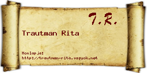 Trautman Rita névjegykártya
