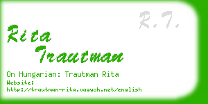 rita trautman business card